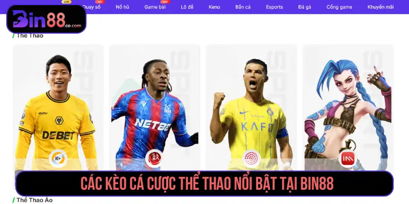 Các kèo cá cược thể thao nổi bật tại BIN88