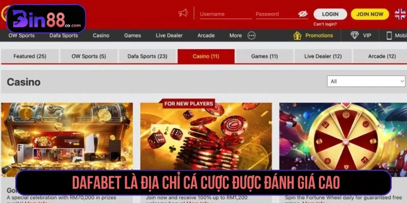 Top 10 Nhà Cái Uy Tín Nhất 2025, An Toàn Và Xanh Chín Dafabet được nhiều người chơi châu Á ưu tiên lựa chọn